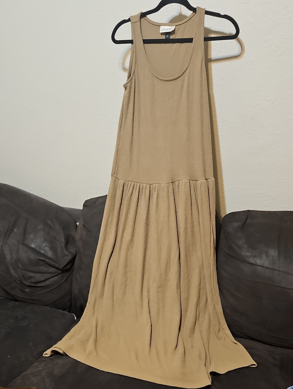 Universal Thread Sweater Tank Maxi Dress in Tan